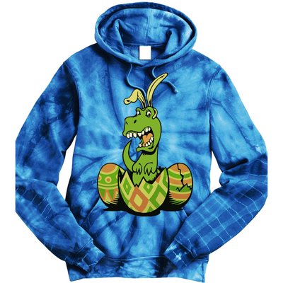 Funny Dino Easter Egg Tie Dye Hoodie