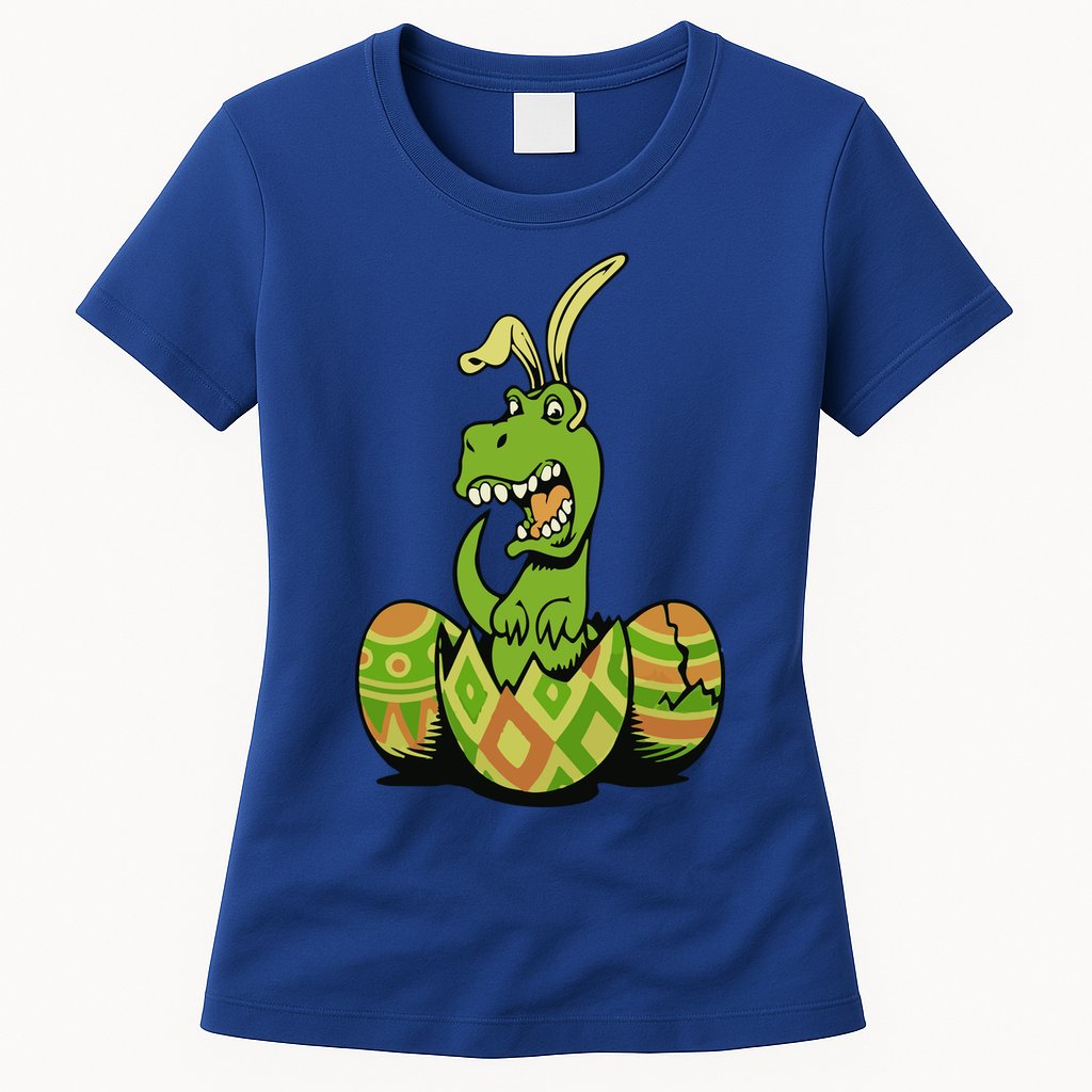 Funny Dino Easter Egg Womens T-Shirt