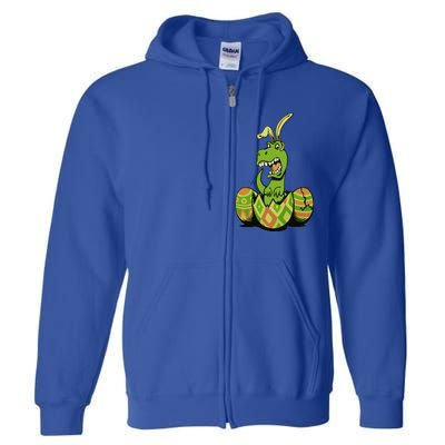 Funny Dino Easter Egg Full Zip Hoodie