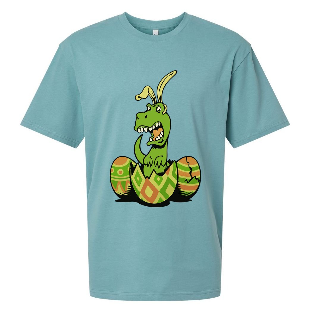 Funny Dino Easter Egg Sueded Cloud Jersey T-Shirt