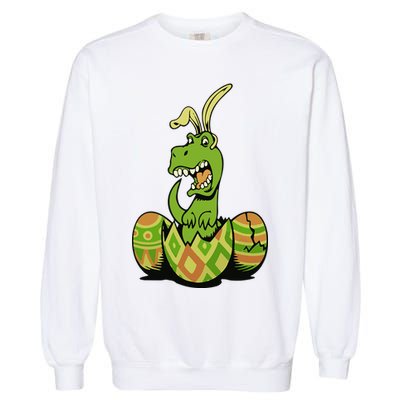 Funny Dino Easter Egg Garment-Dyed Sweatshirt