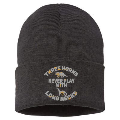 Funny Dinosaur Sustainable Knit Beanie