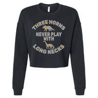 Funny Dinosaur Cropped Pullover Crew