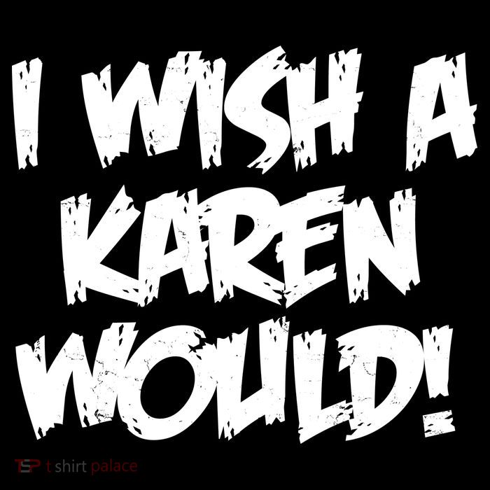 Funny Distressed I Wish A Karen Would  T-Shirt