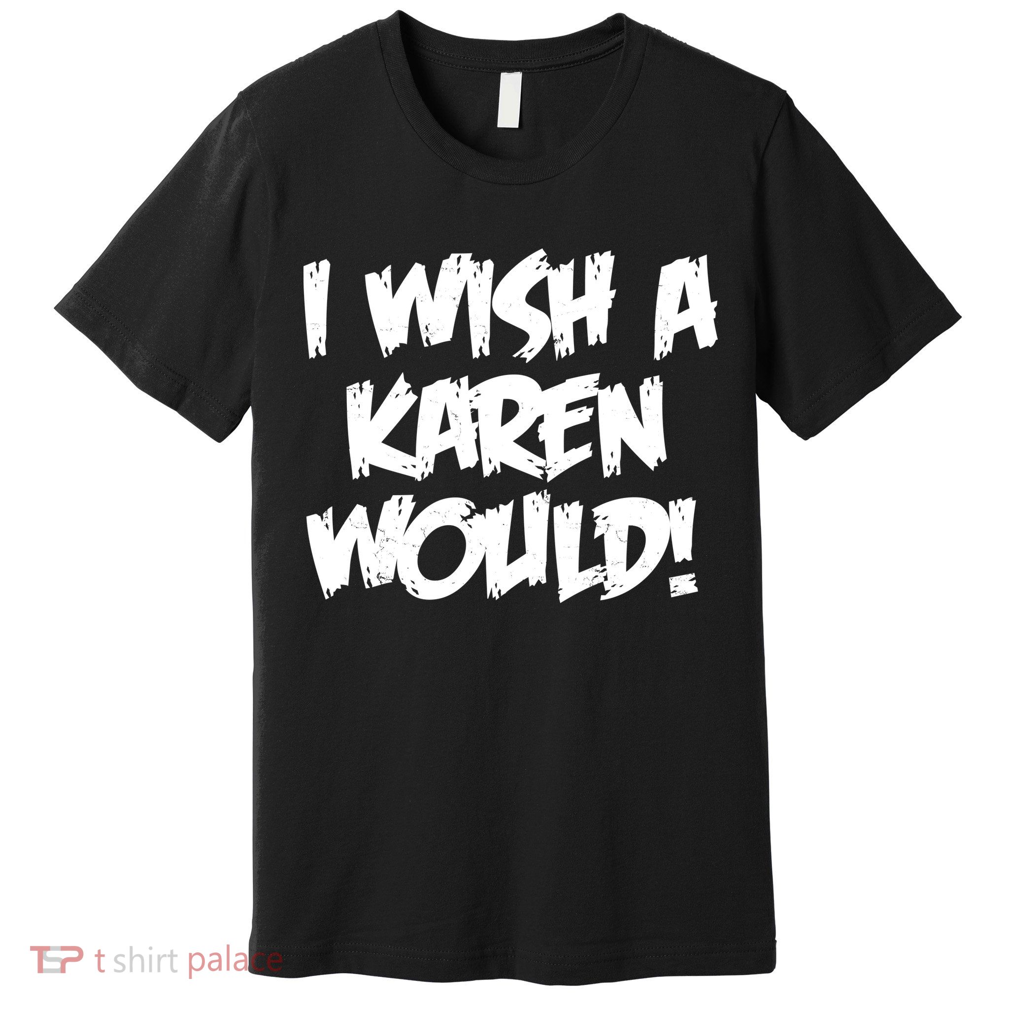 Funny Distressed I Wish A Karen Would  Premium T-Shirt