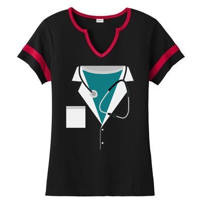 Funny Doctor Costume  Ladies Halftime Notch Neck Tee