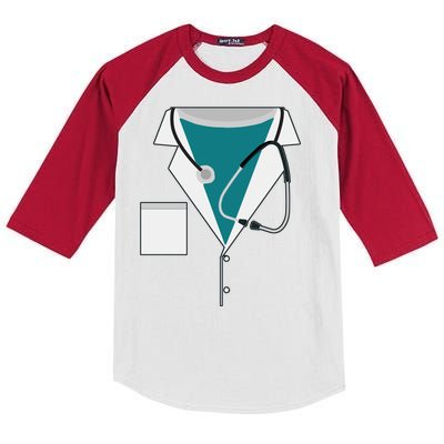 Funny Doctor Costume  Kids Colorblock Raglan Jersey