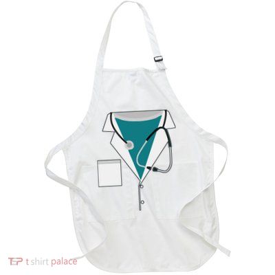 Funny Doctor Costume  Full-Length Apron With Pockets