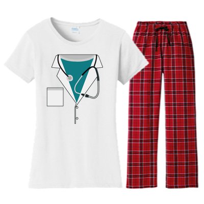 Funny Doctor Costume  Women's Flannel Pajama Set