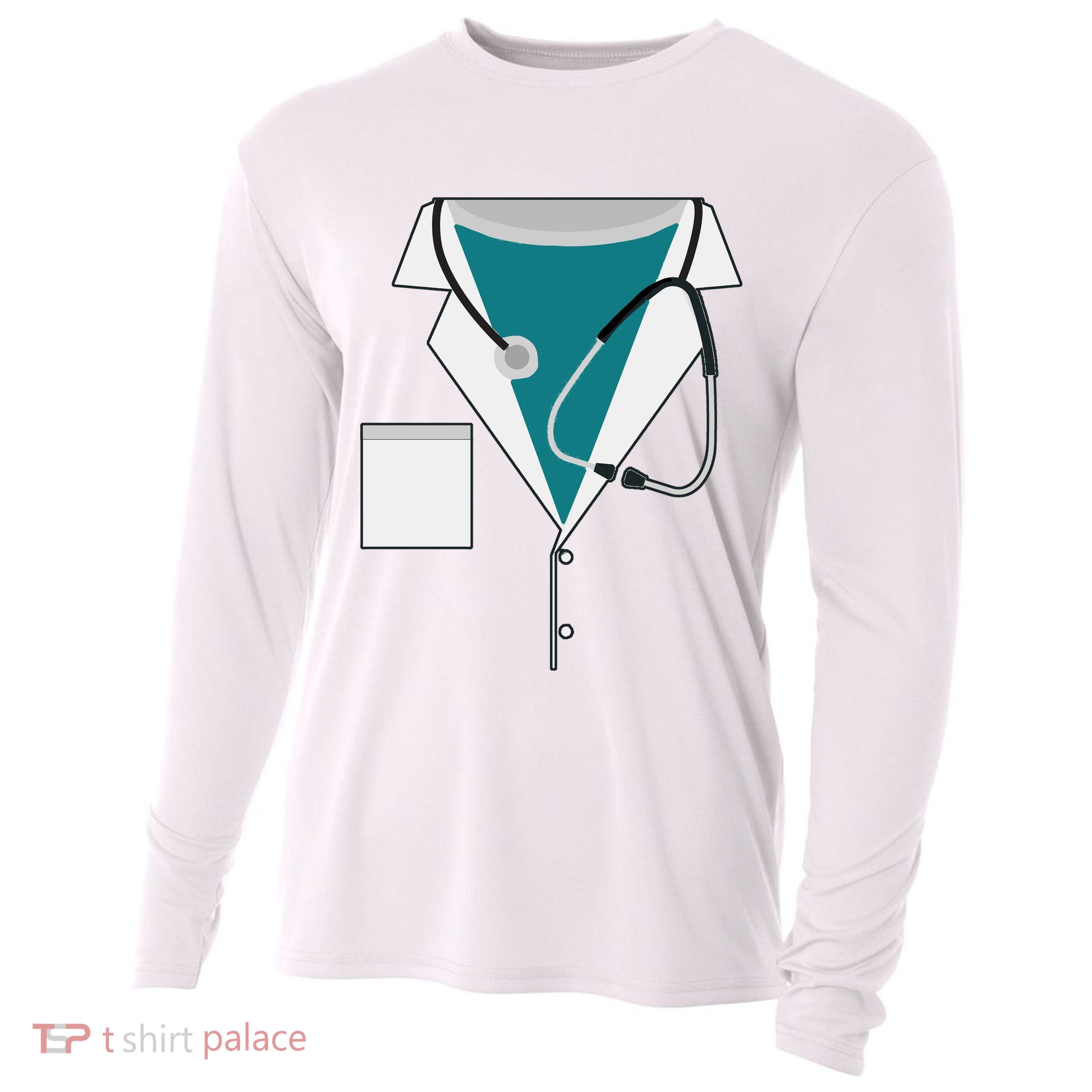Funny Doctor Costume  Cooling Performance Long Sleeve Crew