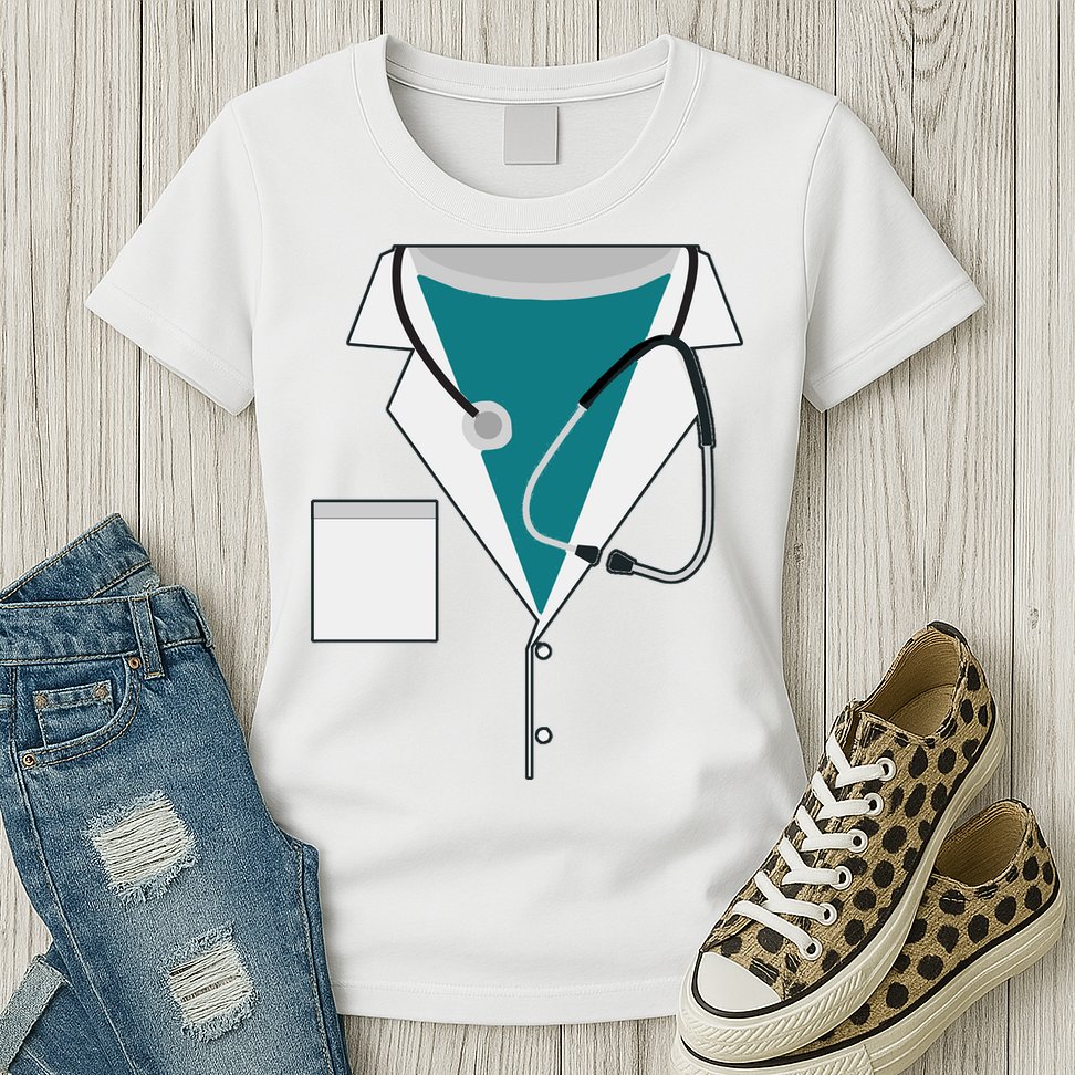 Funny Doctor Costume  Womens T-Shirt