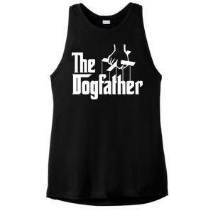 Funny Dog Father The DogFather Ladies PosiCharge Tri-Blend Wicking Tank