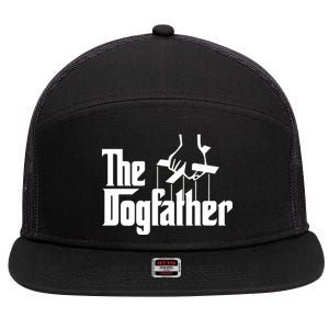 Funny Dog Father The DogFather 7 Panel Mesh Trucker Snapback Hat