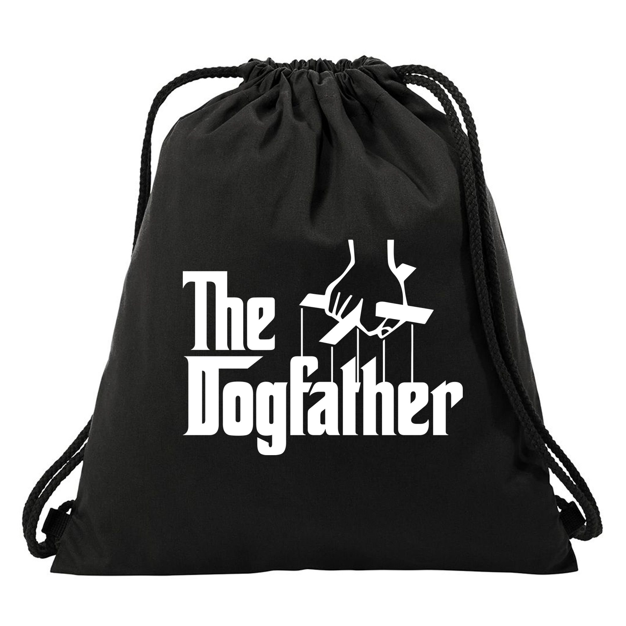 Funny Dog Father The DogFather Drawstring Bag