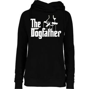 Funny Dog Father The DogFather Womens Funnel Neck Pullover Hood