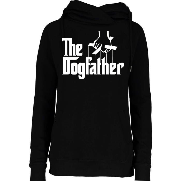 Funny Dog Father The DogFather Womens Funnel Neck Pullover Hood