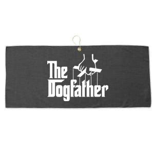 Funny Dog Father The DogFather Large Microfiber Waffle Golf Towel