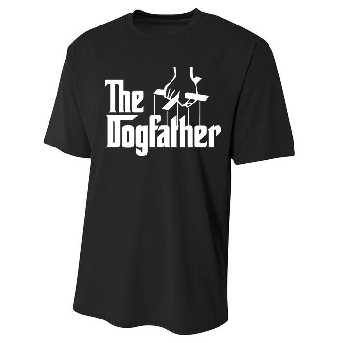 Funny Dog Father The DogFather Performance Sprint T-Shirt