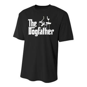 Funny Dog Father The DogFather Youth Performance Sprint T-Shirt