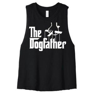 Funny Dog Father The DogFather Women's Racerback Cropped Tank