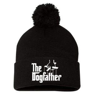 Funny Dog Father The DogFather Pom Pom 12in Knit Beanie