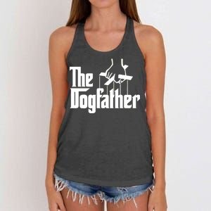 Funny Dog Father The DogFather Women's Knotted Racerback Tank