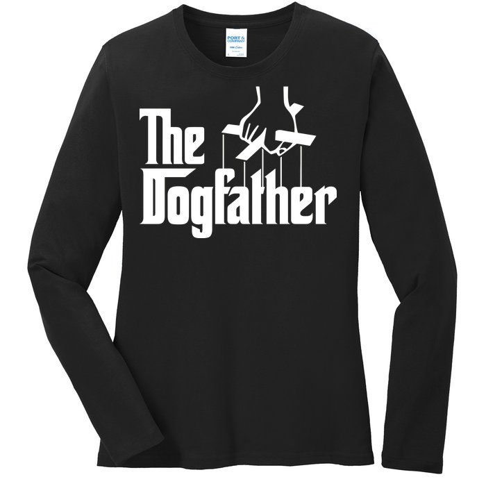 Funny Dog Father The DogFather Ladies Long Sleeve Shirt