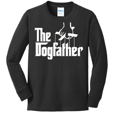 Funny Dog Father The DogFather Kids Long Sleeve Shirt