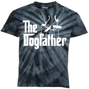 Funny Dog Father The DogFather Kids Tie-Dye T-Shirt