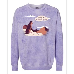 Funny Dog Mountain Colorblast Crewneck Sweatshirt