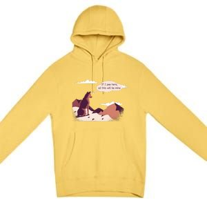 Funny Dog Mountain Premium Pullover Hoodie