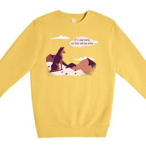 Funny Dog Mountain Premium Crewneck Sweatshirt