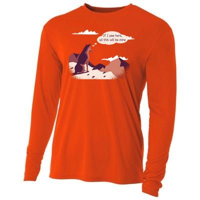 Funny Dog Mountain Cooling Performance Long Sleeve Crew