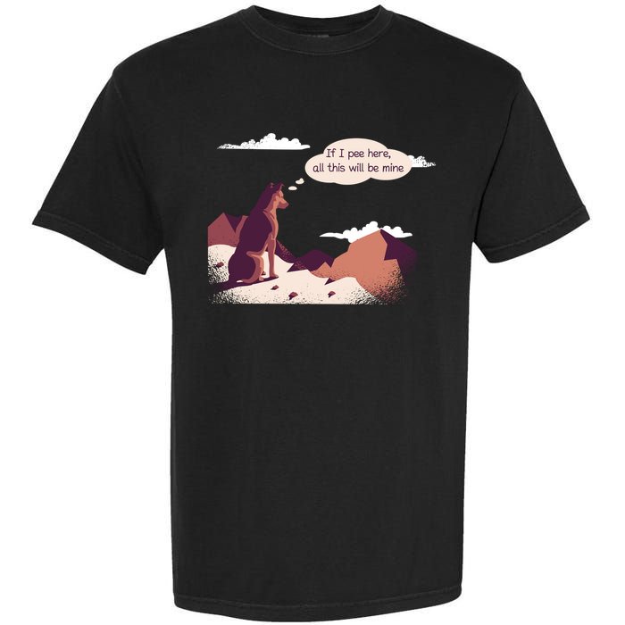 Funny Dog Mountain Garment-Dyed Heavyweight T-Shirt