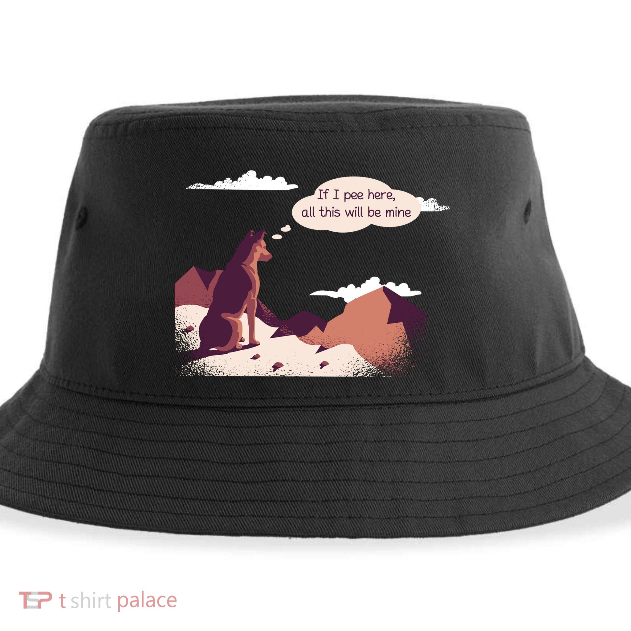 Funny Dog Mountain Sustainable Bucket Hat