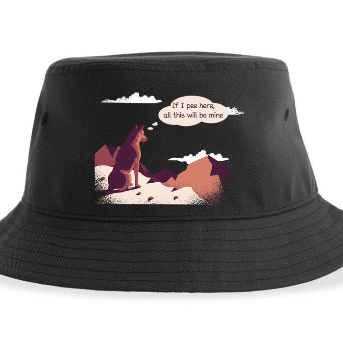 Funny Dog Mountain Sustainable Bucket Hat