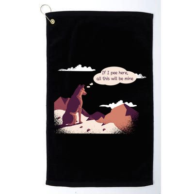 Funny Dog Mountain Golf Towel