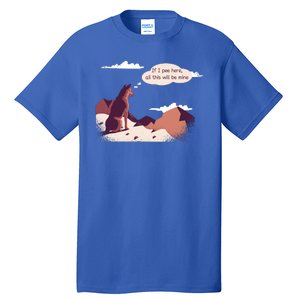 Funny Dog Mountain Tall T-Shirt