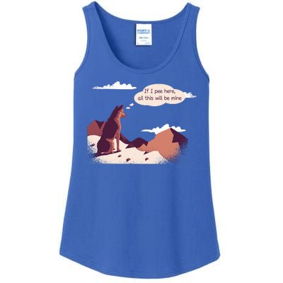 Funny Dog Mountain Ladies Essential Tank