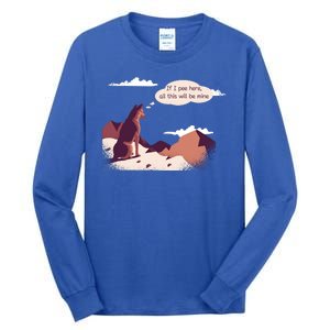 Funny Dog Mountain Tall Long Sleeve T-Shirt