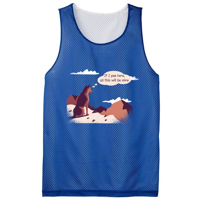 Funny Dog Mountain Mesh Reversible Basketball Jersey Tank