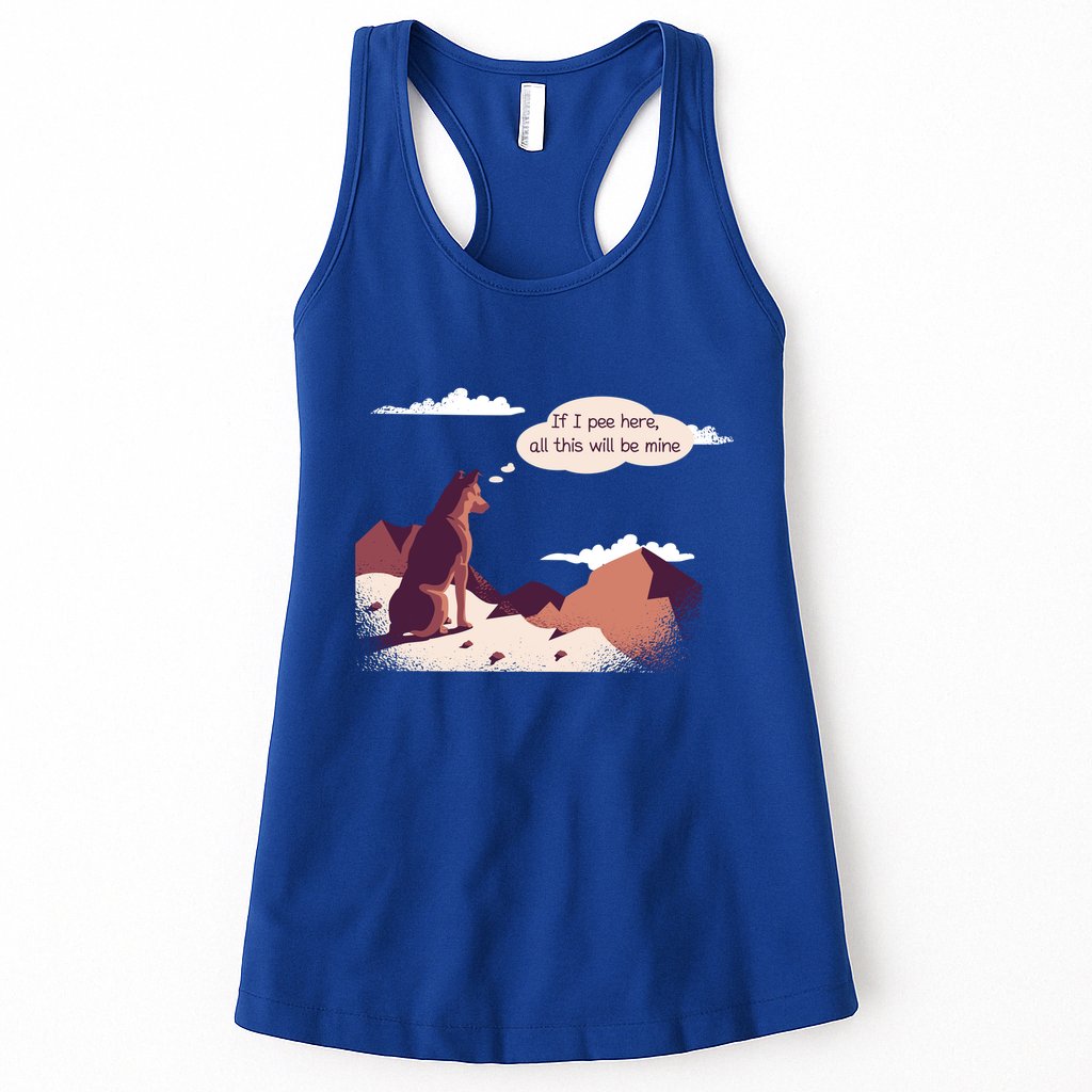 Funny Dog Mountain Womens Tank Top
