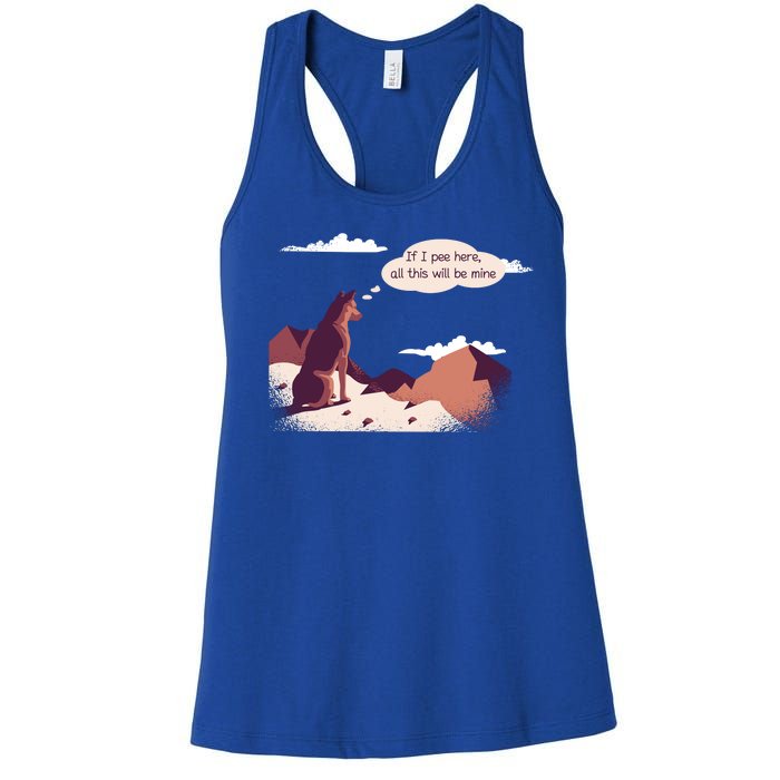 Funny Dog Mountain Women's Racerback Tank