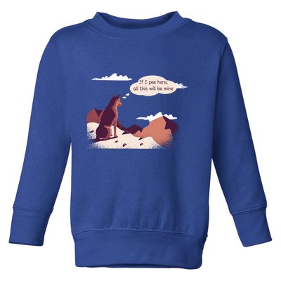 Funny Dog Mountain Toddler Sweatshirt