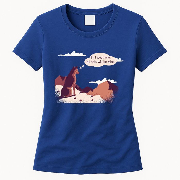 Funny Dog Mountain Womens T-Shirt