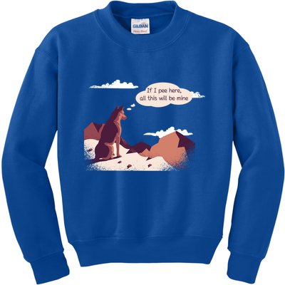 Funny Dog Mountain Kids Sweatshirt