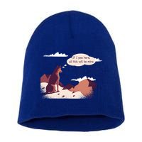 Funny Dog Mountain Short Acrylic Beanie