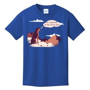 Funny Dog Mountain Kids T-Shirt