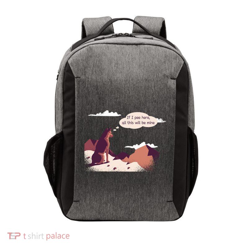 Funny Dog Mountain Vector Backpack