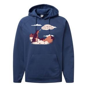 Funny Dog Mountain Performance Fleece Hoodie